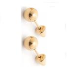 Brincos Bola 7 mm Ouro 18 Kilates