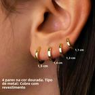 Brincos De Argola De Cobre Banhados a Ouro Para Mulheres Minimalista Chique Invisível Huggie