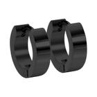 Brincos De Argola Punk De Aço Inoxidável Preto Para Homens LUXUSTEEL Gótico Hiphop Joias De Orelha