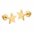 Brincos Estrela Ouro 18K (750)