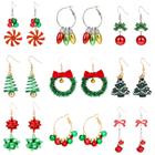 Brincos Moiegouct Christmas Dangle para mulheres (9 pares)