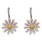 Brincos Wokex White Sapphire Sunflower Dangle, 1 par