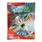 Brinquedo Avião A Corda Infantil Spider Com Luz E Som