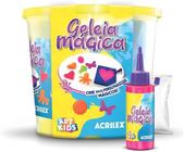 Brinquedo Balde Geleia Mágica Slime 4 Cores Art Kids Acrilex Cor Variadas