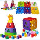 Brinquedo Bebê Menino Menina Kit Educativo Encaixe kit Cubo + Girafa - Mercotoys