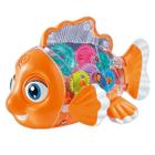 Brinquedo Bebe Peixe Nemo Musical Transparente Gear Fish Led Bate Volta