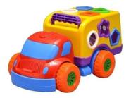 Brinquedo Bebês Didático Pedagógico Formas Encaixes Caminhão