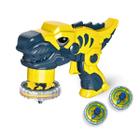 Brinquedo Beybleid Dinossauro Amarelo Lançador Piões