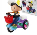 Brinquedo Bicicleta Musical com Luz que empina Toca música e Gira- menino - TOYS