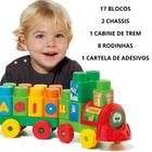 Brinquedo Bloco Educativo Trenzinho 28 Peças Didático Baby Land Cardoso Toys