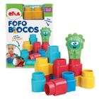Brinquedo Blocos de Encaixar Fofo Blocos 15 peças Recomendado para Crianças a partir de 12 Meses Elka - 1010