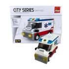 Brinquedo Blocos De Montar Veículo 102 Peças Perfeito para diversão das crianças carro ambulancia montavel