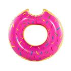 Brinquedo Boia Circular Donut Rosquinha Rosa Grande 120cm Diametro