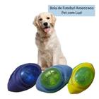 Brinquedo Bola Futebol Americano Com Luz E Som 15cm Cachorro Anti Stress Resistente Pet