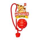 Brinquedo bola hercules olimpix porta petisco com corda vermelho