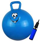 Brinquedo Bola Pula Pula Infantil com Alca 60 Cm Azul + Mini Bomba Manual Liveup Sports