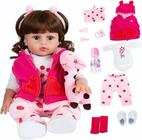 Brinquedo Boneca Bebê Reborn Girafinha Silicone Menina Pode Tomar Banho - TOYS