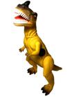 Brinquedo Boneco Grande Dinossauro World Dino Tiranossauro Rex - Amarelo - Emite Sons - Animal Jurássico - Vinil - Equipe Jurassic - Dinopark