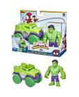 Brinquedo boneco hulk com veículo spidey amazing f3989 hasbro