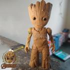 Brinquedo Boneco Vingadores Groot Árvore 27Cm Heróis Marvel