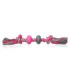Brinquedo Cachorro De Corda E Borracha Rosa