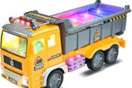 Caminhão Caçamba de Fricção com Luz e Som - Construção - City Truck - Azul  - 1:16 - Yes Toys - superlegalbrinquedos