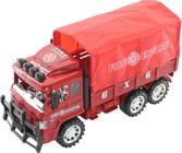 Brinquedo Caminhão Miniatura Bombeiros Resgate Vermelho A Fricção