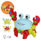 Brinquedo Caranguejo Fujão Musical Infantil Movimento Som Luz Siri