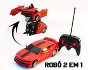 Brinquedo Carrinho Camaro De Controle Remoto Transformers Robo.(Vermelho) - Toy King