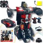 Brinquedo Carrinho Controle Remoto Recarregável Transformes Robô Gira 360 Luz E Música(Vermelho) - TOYS