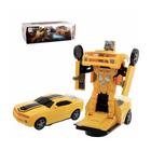 Brinquedo Carro Transformers Som Luz Vira Robô Camaro + - Monac