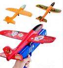 Brinquedo Com Lançador De Avião Planador Ar Livre Jato Poliestireno