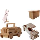 Brinquedo Combo Carro Carrinho Jeep E Mini Caminhão Mdf