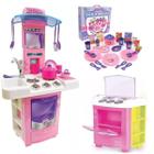 Brinquedo Cozinha Infantil Menina Com Fogão e Jogo Jantar - Big Star Brinquedos