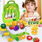 Brinquedo cozinha maleta com frutas e vegetais