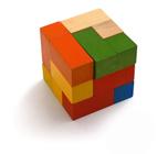 Brinquedo Cubo Mosaico Componível Com 7 Peças -