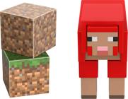 Brinquedo de ação Minecraft Craft-A-Block Sheep Figure com mais de 6 anos