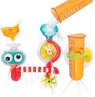 Brinquedo de banho de bebê Yookidoo (para crianças 1-3) - Engrenagem giratória e olhos googly para desenvolvimento sensorial de tempo de bebê e bebê - Anexa a Qualquer Tamanho Parede da Banheira - 1+ Anos