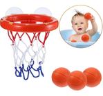 Brinquedo De Banho Infantil Cesta De Basquete C/ Ventosa