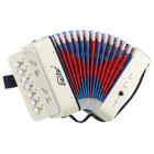 Brinquedo de botão Accordion Eastar Kids de 10 teclas para crianças branco