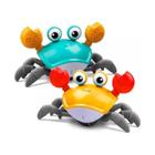 Brinquedo de caranguejo que anda para bebês, com música interativa para crianças