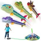 Brinquedo de dinossauro Rocket Launcher Gizzjoy para crianças de até 30 m