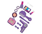 Brinquedo de maquiagem plástico infantil kit com 12 peças