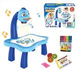 Brinquedo De Mesa Desenho Com Led Projetor - azul