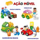 Brinquedo de Montar Ação Móvel Polícia / Coelho / Posto / Granja 11 Peças Sortidos Polibrinq - BM012