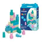 Brinquedo De Montar Infantil Blokit Candy Colors 24 Peças +18 meses Educativo Colorido Xalingo - 04022