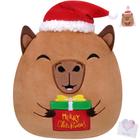 Brinquedo de pelúcia Capivara de pelúcia LeYoha Christmas com chapéu de Papai Noel de 20 cm