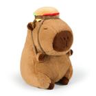 Brinquedo de pelúcia Ditucu Cute Capybara com mochila de hambúrguer de 23 cm