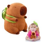 Brinquedo de pelúcia Emoin Capybara com travesseiro Turtle Bag de 23 cm recheado