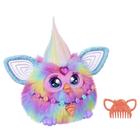 Brinquedo de pelúcia interativo Furby Tie Dye com 15 acessórios de moda